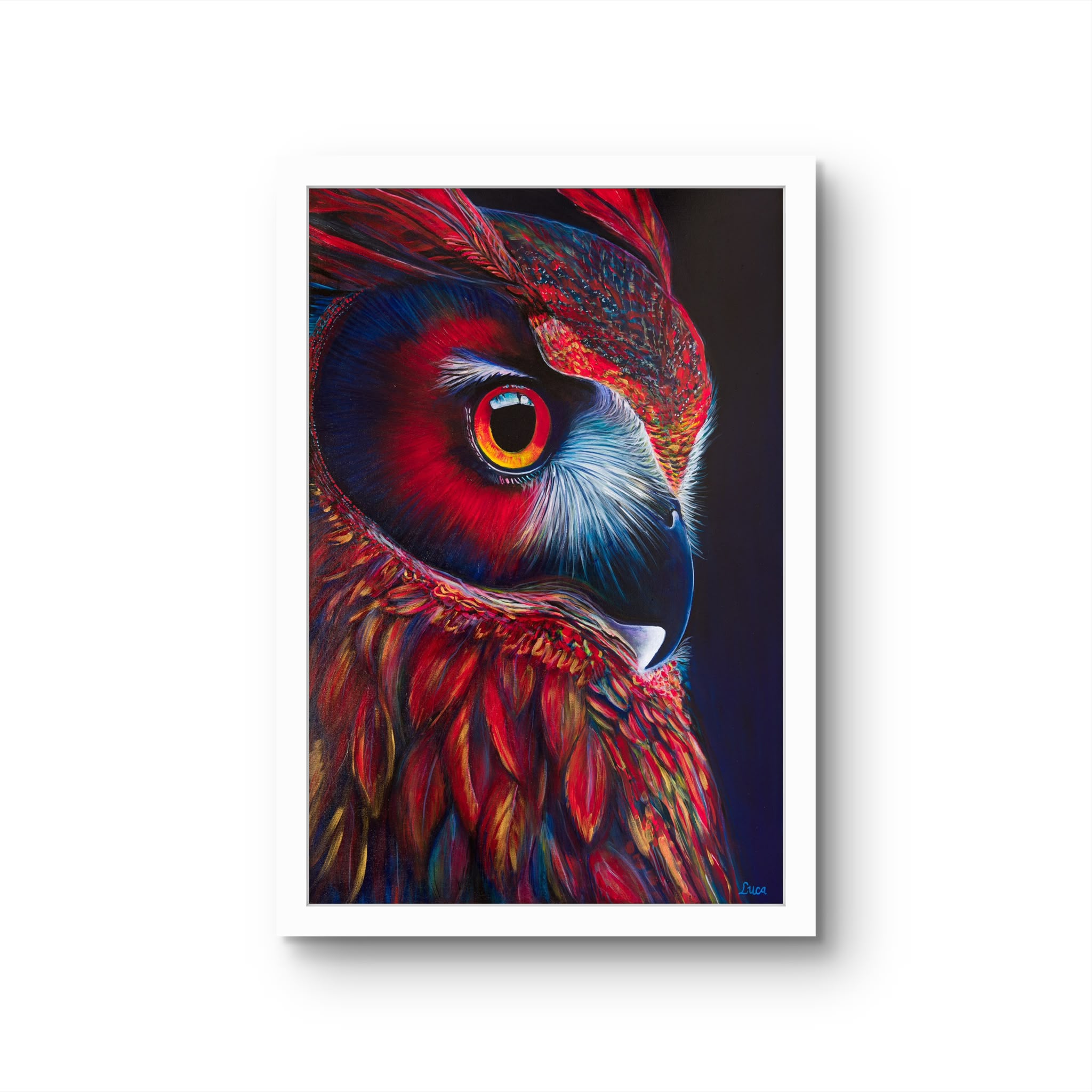 Red Guardian Owl - Limited Edition Print