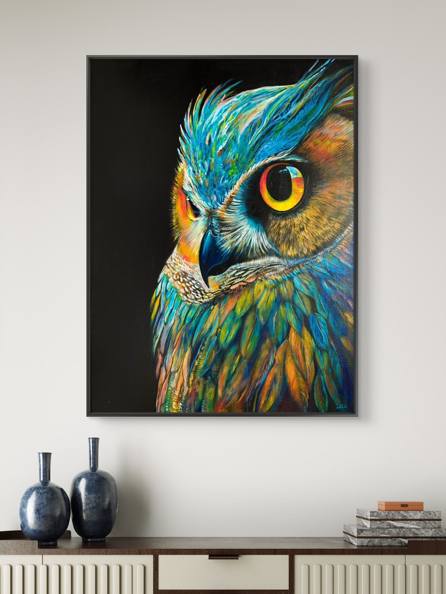 Sunset Horizon Owl - A2 size / 16.5 x 23.4 inch Limited Edition Fine Art Print - Image 2